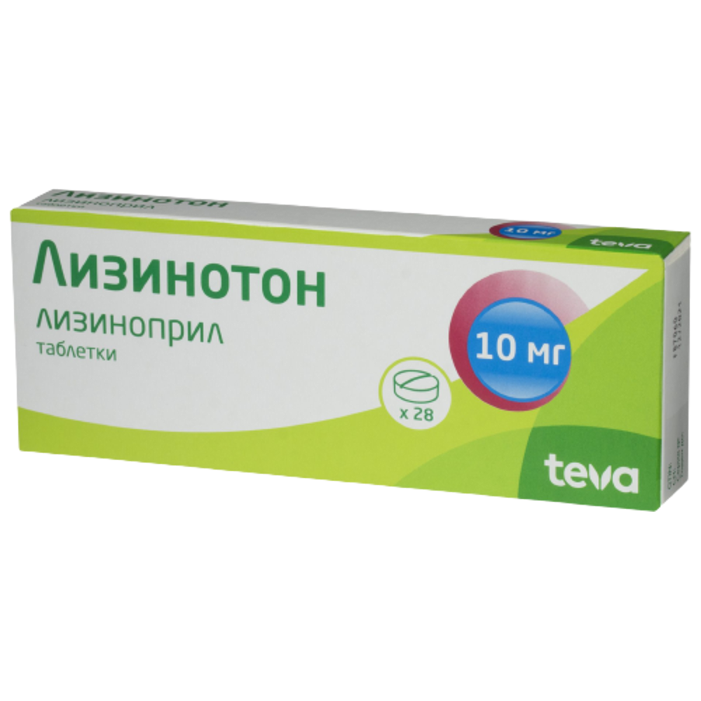 ЛИЗИНОТОН ТАБ 10МГ №28
