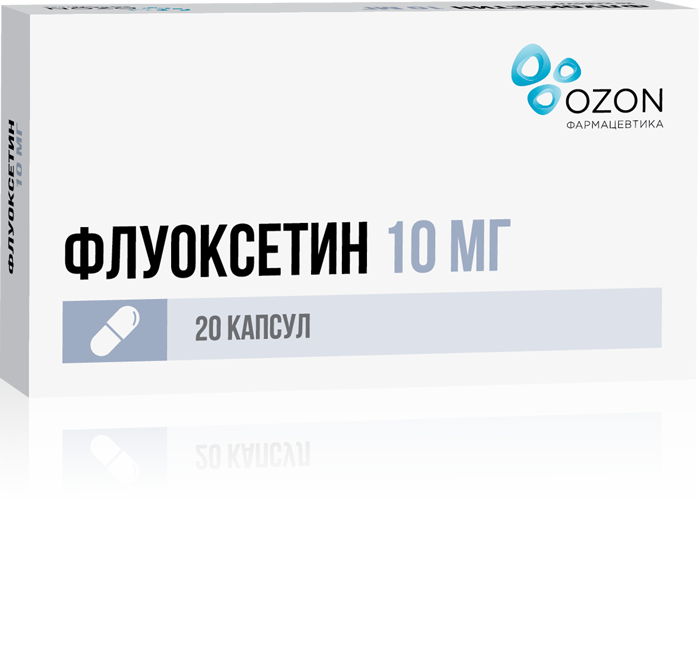 ФЛУОКСЕТИН КАПС 10МГ №20 ОЗОН