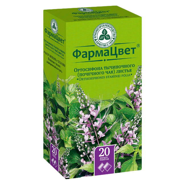 ПОЧЕЧНЫЙ ЧАЙ ОРТОСИФОН ТЫЧИНОЧНЫЙ ЛИСТЬЯ Ф/П 1,5Г №20