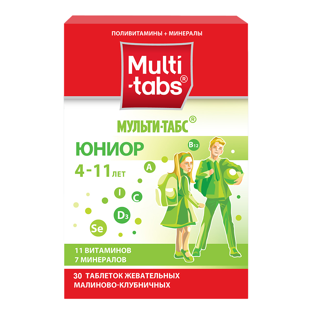 МУЛЬТИ-ТАБС ЮНИОР МАЛИНА-КЛУБНИКА ТАБ ЖЕВ №30