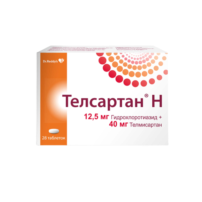 ТЕЛСАРТАН Н ТАБ 40МГ+12,5МГ №28
