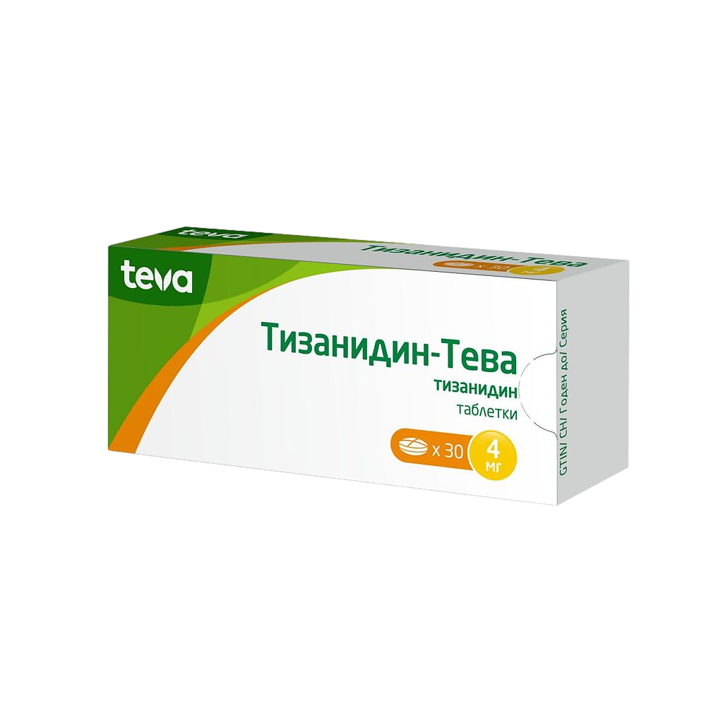 ТИЗАНИДИН-ТЕВА ТАБ 4МГ №30
