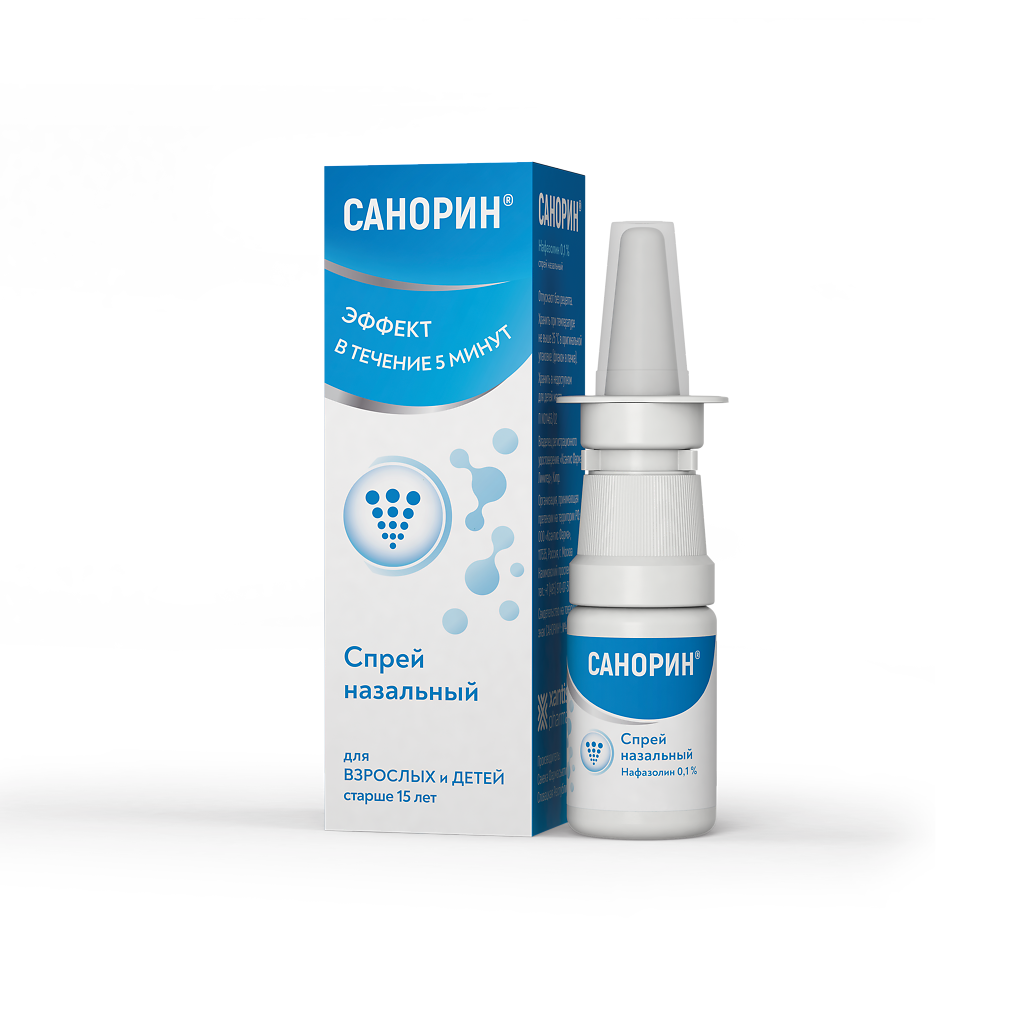 САНОРИН СПРЕЙ НАЗ 0,1% ФЛ 10МЛ