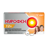 НУРОФЕН 12+ ТАБ П/О 200МГ №12