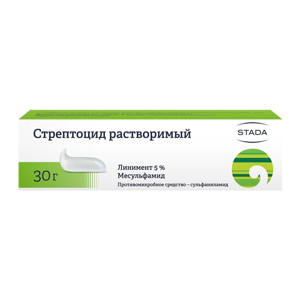 СТРЕПТОЦИД РАСТВОРИМ ЛИНИМЕНТ 5% 30Г