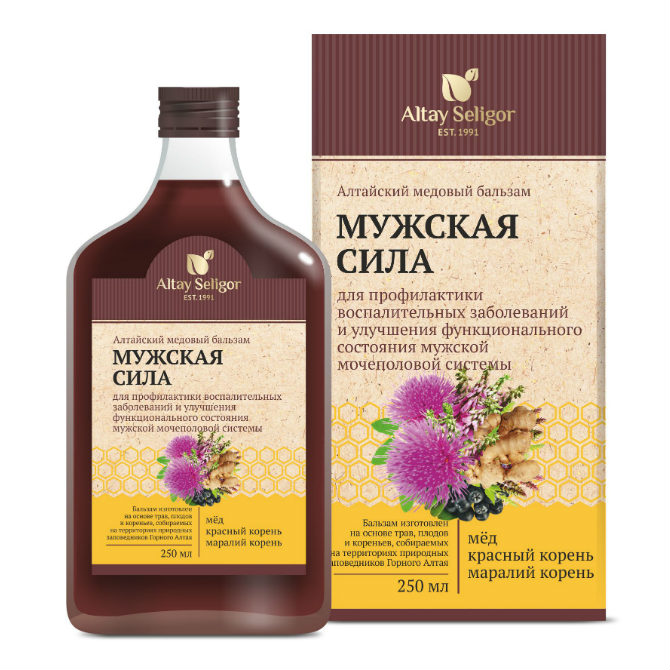 БАЛЬЗАМ МЕДОВЫЙ АЛТАЙСКИЙ МУЖСКАЯ СИЛА 250МЛ