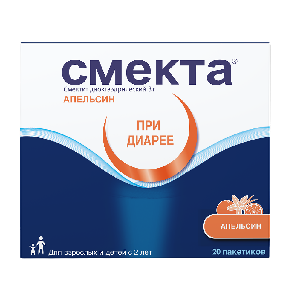 СМЕКТА ПОР Д/СУСП ВНУТРЬ АПЕЛЬСИН 3Г №20