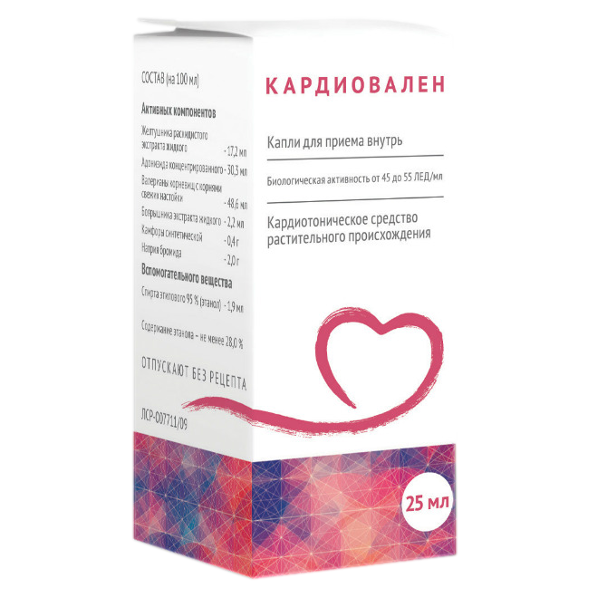 КАРДИОВАЛЕН КАПЛИ 25МЛ ИНД УП
