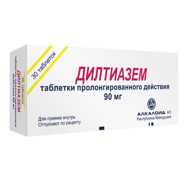 ДИЛТИАЗЕМ ТАБ ПРОЛОНГ 90МГ №30