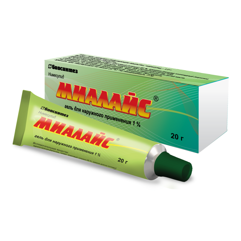 МИАЛАЙС ГЕЛЬ НАРУЖ 1% 20Г
