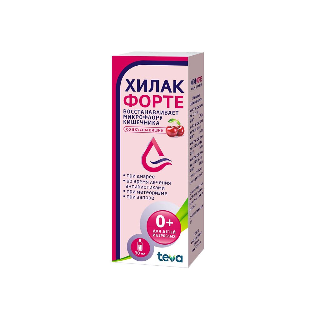ХИЛАК ФОРТЕ КАПЛИ ВНУТРЬ ВИШНЯ 30МЛ
