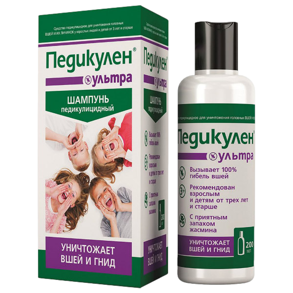 ПЕДИКУЛЕН УЛЬТРА ШАМПУНЬ ФЛ. 200МЛ