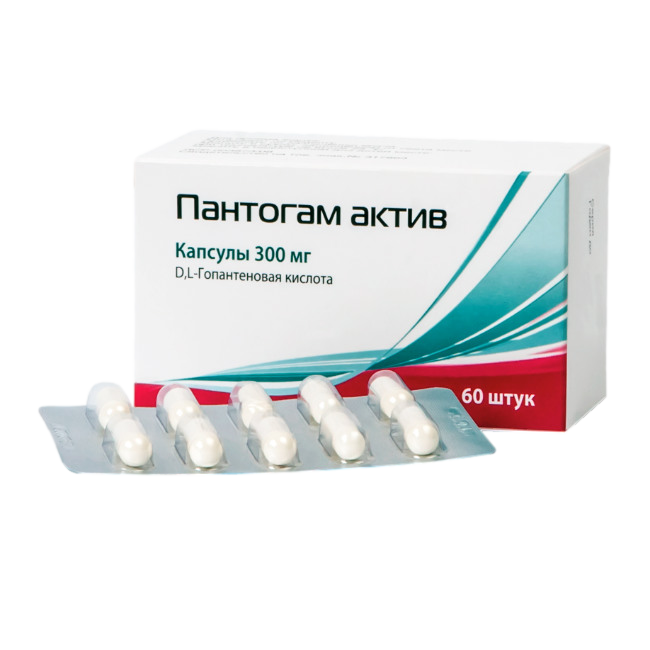 ПАНТОГАМ АКТИВ КАПС 300МГ №60