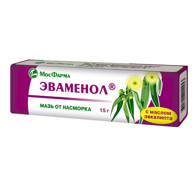 ЭВАМЕНОЛ МАЗЬ ОТ НАСМОРКА 15Г ТУБА