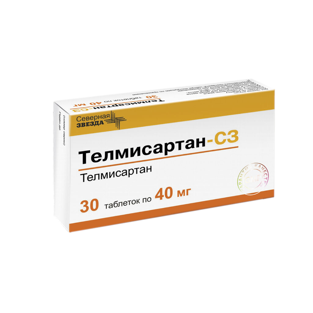ТЕЛМИСАРТАН-СЗ ТАБ 40МГ №30