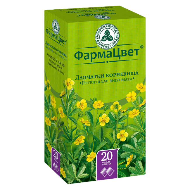 ЛАПЧАТКИ КОРНЕВИЩА ПОР ФИЛЬТР-ПАКЕТ 2,5Г №20