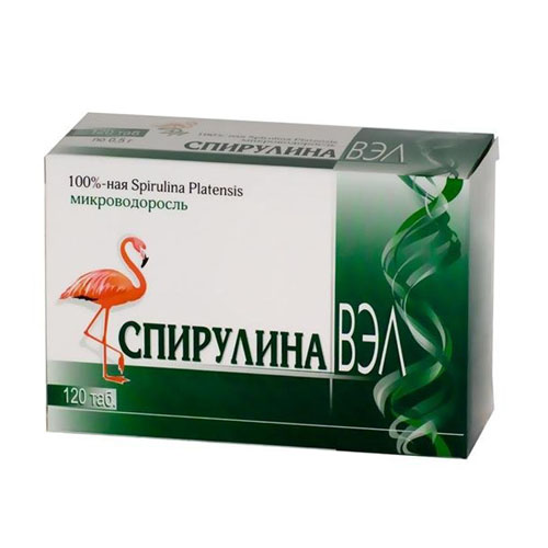 СПИРУЛИНА ВЭЛ+СЕЛЕН ТАБ 500МГ №120