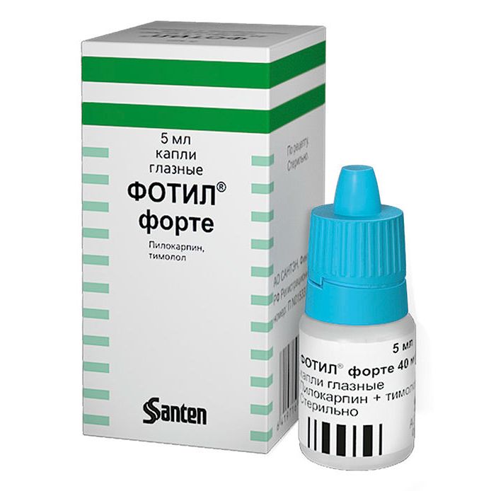 ФОТИЛ ФОРТЕ 40МГ+5МГ/МЛ КАПЛИ ГЛАЗНЫЕ 5МЛ ФЛ/КАП П/Э