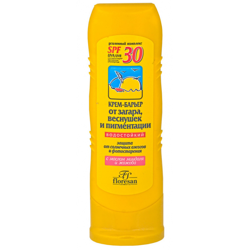 ФОРМУЛА 114 КРЕМ-БАРЬЕР ОТ ЗАГАРА, ВЕСНУШЕК И ПИГМЕНТАЦИИ SPF30 ВОДОСТОЙКИЙ Д/ЛИЦА И ТЕЛА 125МЛ