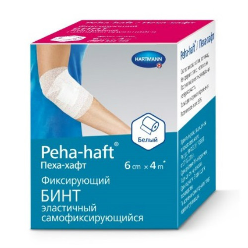 ПХ БИНТ ПЕХА ХАФТ САМОФИКС КОГЕЗИВ  БЕЛЫЙ 6СМХ400СМ